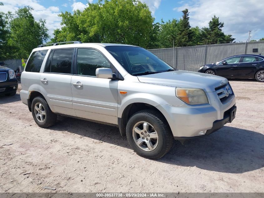 2007 Honda Pilot Ex-L VIN: 5FNYF18767B014330 Lot: 39537738