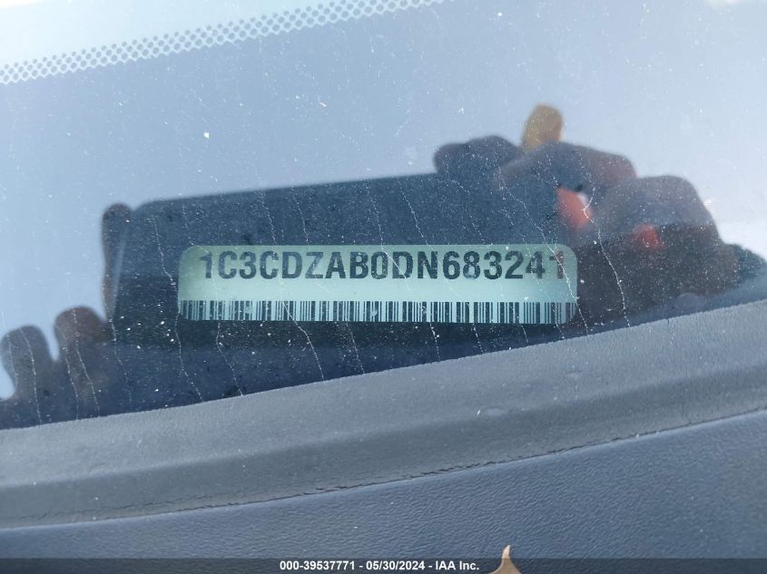 2013 Dodge Avenger Se VIN: 1C3CDZAB0DN683241 Lot: 39537771