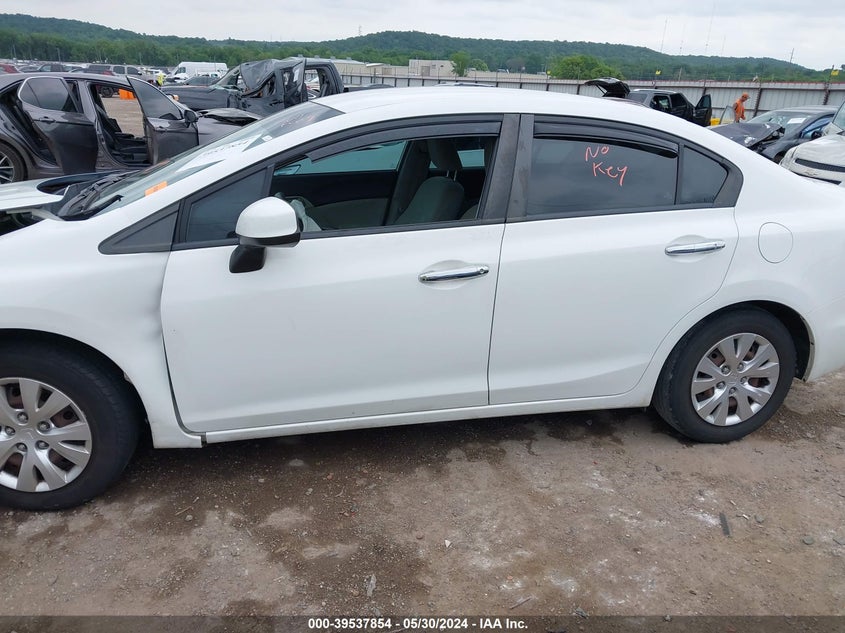 2012 Honda Civic Lx VIN: 2HGFB2F5XCH563707 Lot: 39537854
