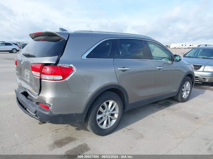 2016 Kia Sorento 3.3L Lx VIN: 5XYPGDA50GG037808 Lot: 39537856