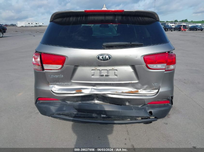 2016 Kia Sorento 3.3L Lx VIN: 5XYPGDA50GG037808 Lot: 39537856