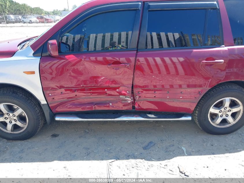 2006 Honda Pilot Ex-L VIN: 5FNYF18736B026045 Lot: 39538089