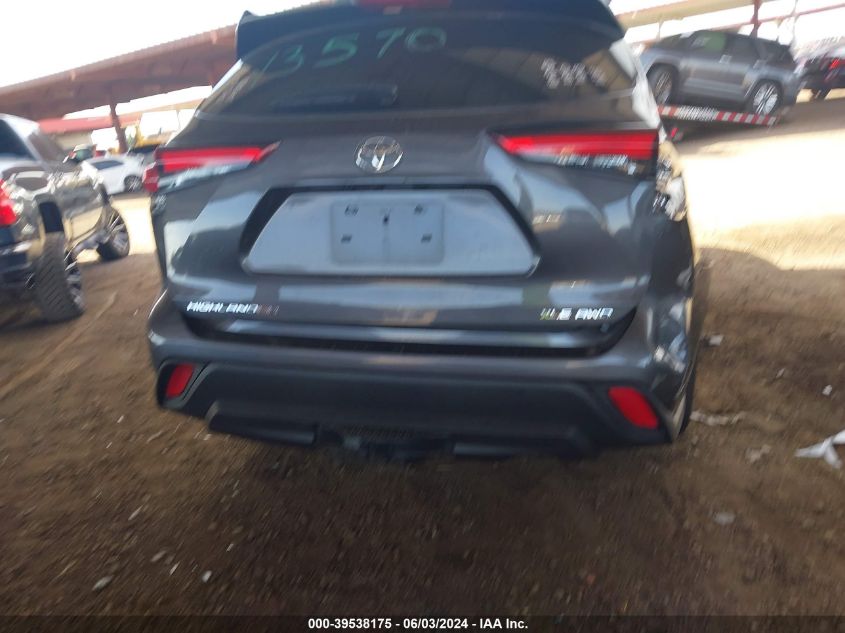 2022 Toyota Highlander Xle VIN: 5TDHZRBH7NS591738 Lot: 39538175