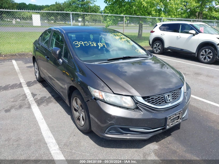 2014 Honda Civic Lx VIN: 2HGFB2F59EH518437 Lot: 39538189