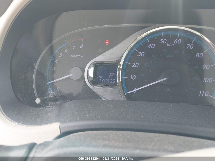 2012 Toyota Sienna Xle V6 8 Passenger VIN: 5TDYK3DC5CS180077 Lot: 39538204