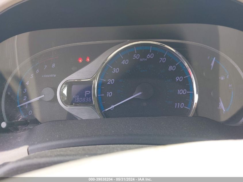 2012 Toyota Sienna Xle V6 8 Passenger VIN: 5TDYK3DC5CS180077 Lot: 39538204