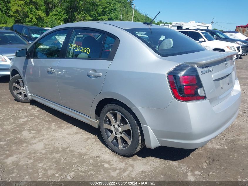 2012 Nissan Sentra 2.0/2.0S/Sr/2.0Sl VIN: 3N1AB6AP6CL774261 Lot: 39538222