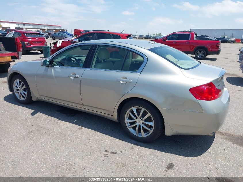 2008 Infiniti G35X VIN: JNKBV61F08M262555 Lot: 39538231