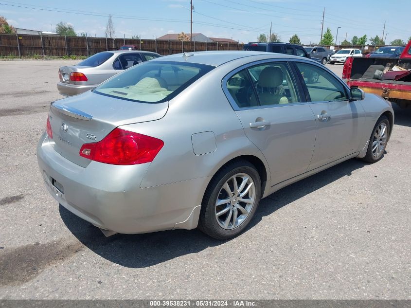 2008 Infiniti G35X VIN: JNKBV61F08M262555 Lot: 39538231