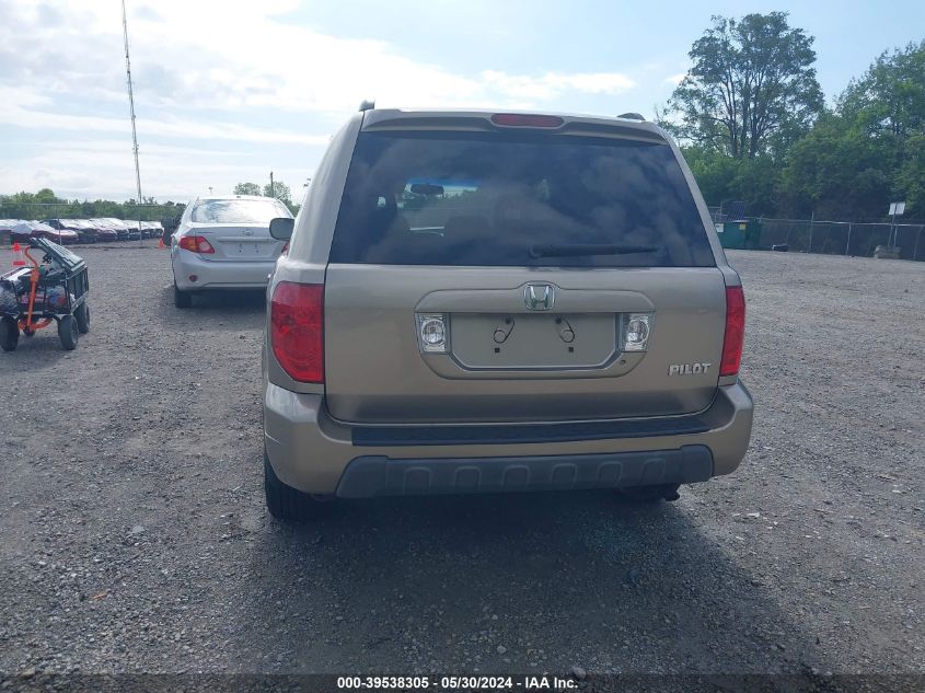 2005 Honda Pilot Ex VIN: 5FNYF184X5B019324 Lot: 39538305