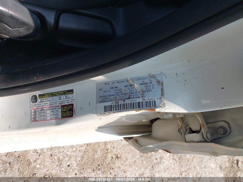 2013 MAZDA MAZDA3 I SV - JM1BL1TF2D1733091