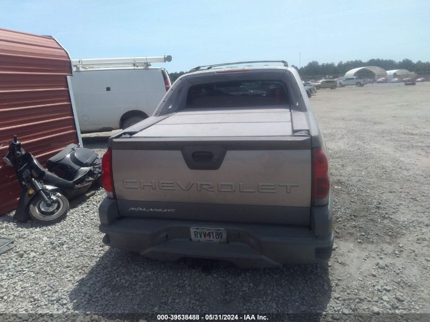 2002 Chevrolet Avalanche 1500 VIN: 3GNEC13T52G208244 Lot: 39538488
