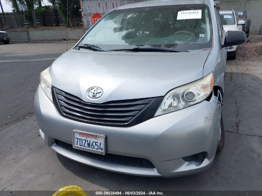 2014 Toyota Sienna L V6 7 Passenger VIN: 5TDZK3DC2ES459493 Lot: 39538494