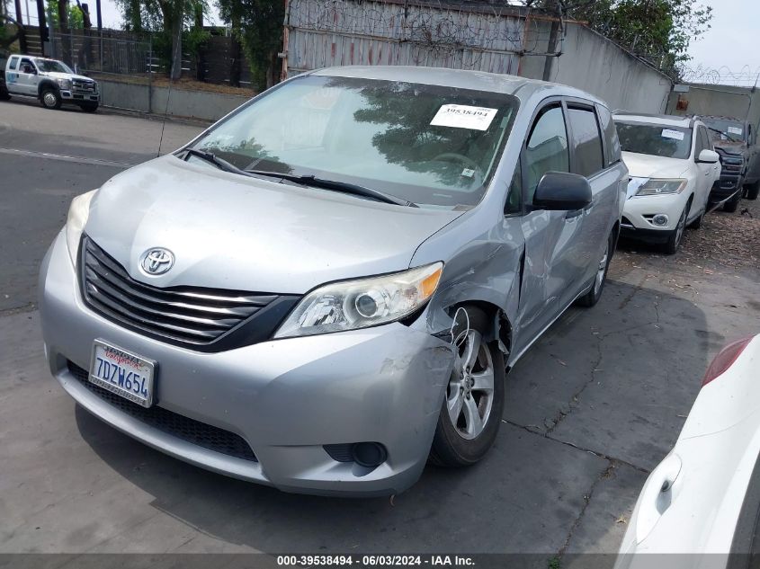 2014 Toyota Sienna L V6 7 Passenger VIN: 5TDZK3DC2ES459493 Lot: 39538494