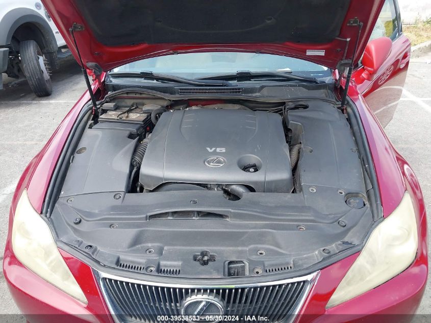 2006 Lexus Is 250 VIN: JTHBK262465013884 Lot: 39538533