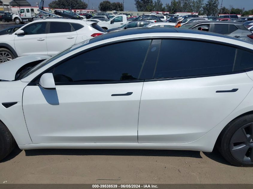 2021 Tesla Model 3 Long Range Dual Motor All-Wheel Drive VIN: 5YJ3E1EB7MF099180 Lot: 39538539