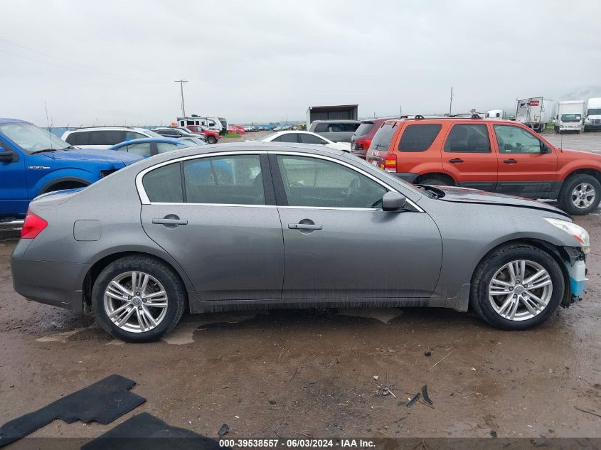 2013 Infiniti G37X VIN: JN1CV6AR9DM764140 Lot: 39538557