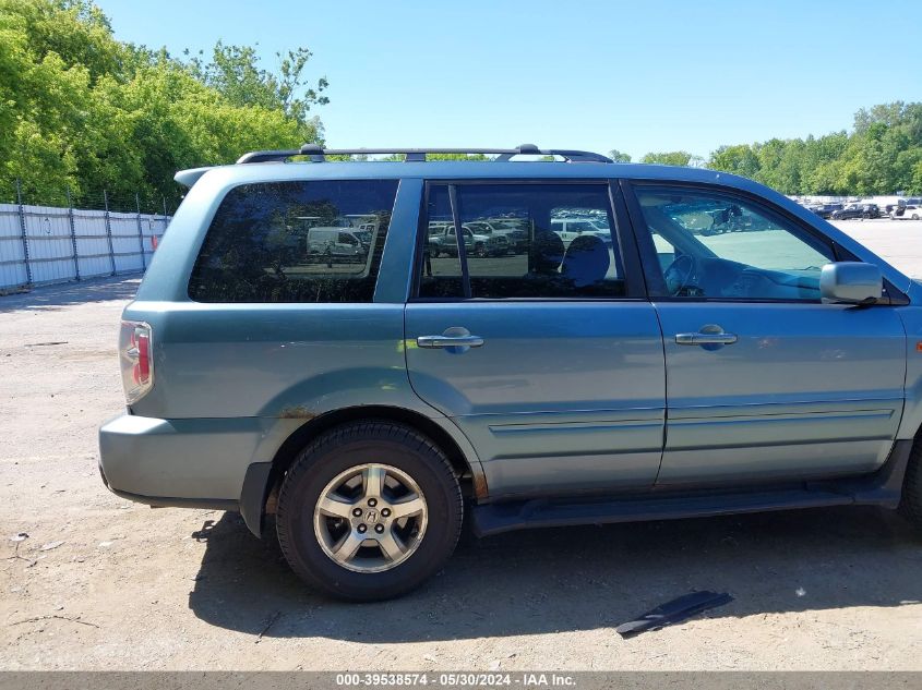 2006 Honda Pilot Ex-L VIN: 2HKYF18686H505795 Lot: 39538574