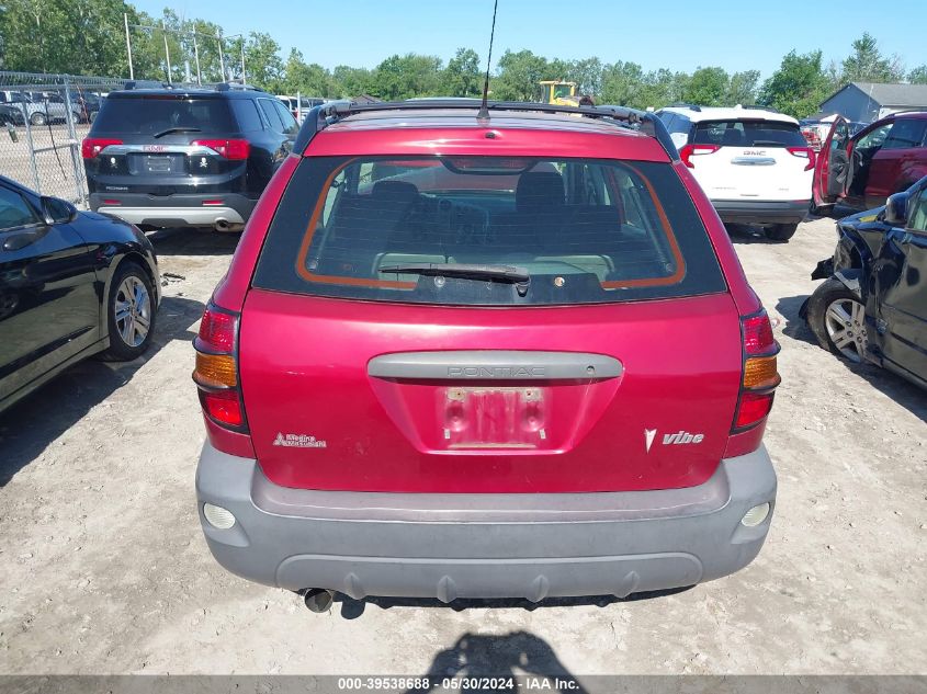 2004 Pontiac Vibe VIN: 5Y2SL628X4Z405242 Lot: 39538688