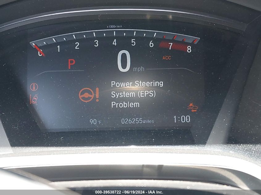 2019 Honda Cr-V Ex-L VIN: 2HKRW2H80KH610093 Lot: 39538722