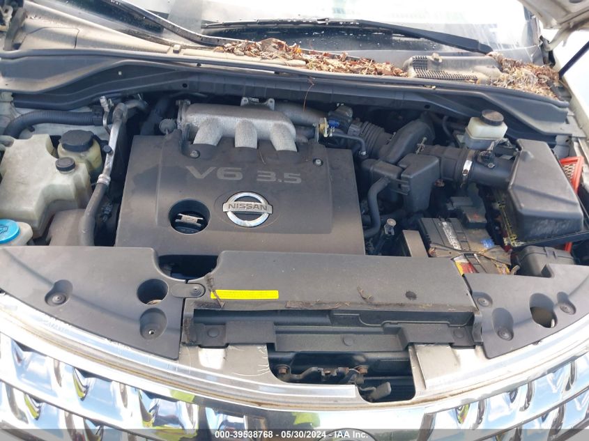 2007 Nissan Murano Sl VIN: JN8AZ08W47W655244 Lot: 39538768