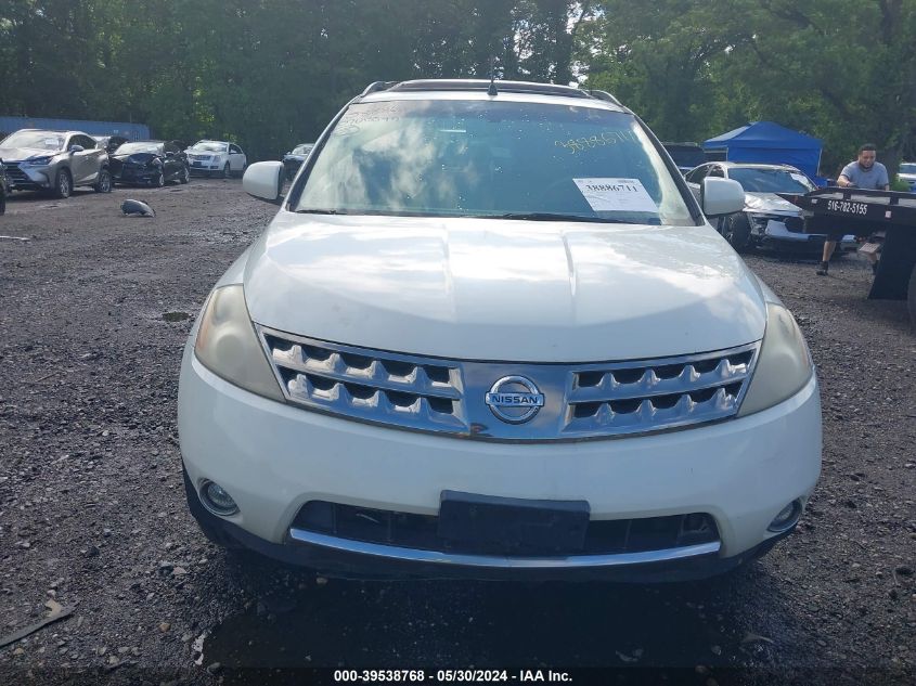 2007 Nissan Murano Sl VIN: JN8AZ08W47W655244 Lot: 39538768