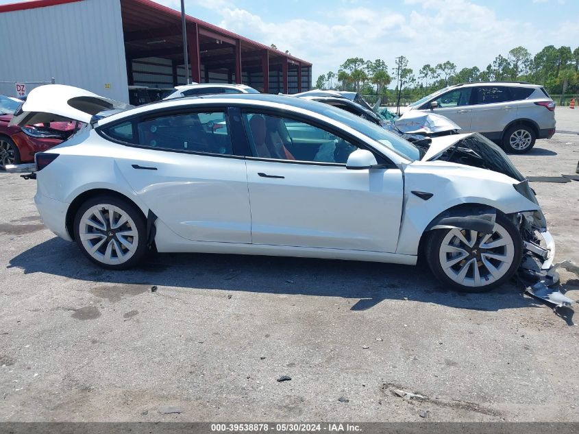 2022 Tesla Model 3 Long Range Dual Motor All-Wheel Drive VIN: 5YJ3E1EB9NF238047 Lot: 39538878