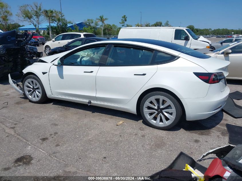 2022 Tesla Model 3 Long Range Dual Motor All-Wheel Drive VIN: 5YJ3E1EB9NF238047 Lot: 39538878