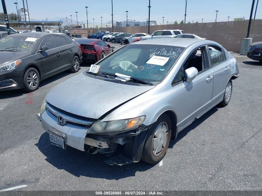 2008 Honda Civic Hybrid VIN: JHMFA36288S022828 Lot: 39538985