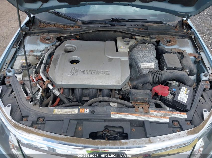 2010 Ford Fusion Hybrid VIN: 3FADP0L36AR281098 Lot: 39539327