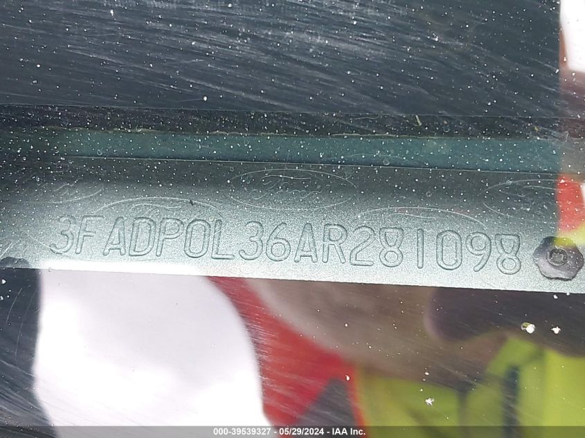 2010 Ford Fusion Hybrid VIN: 3FADP0L36AR281098 Lot: 39539327