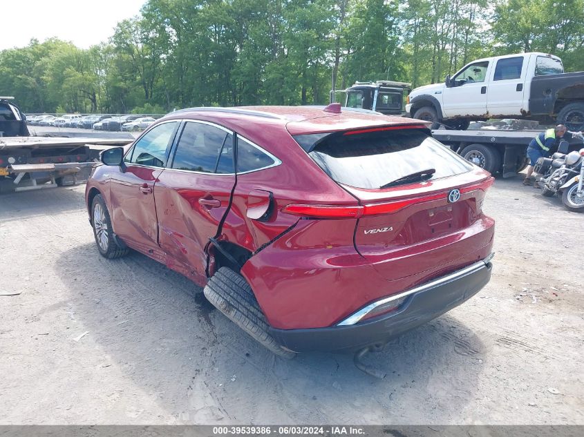 2021 Toyota Venza Le/Xle/Limited VIN: JTEAAAAH6MJ073395 Lot: 39539386