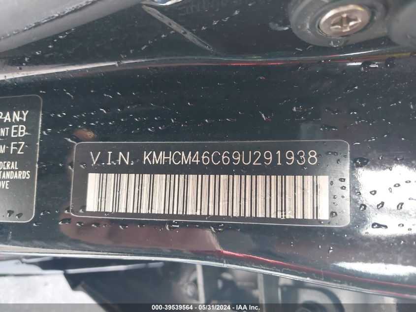 2009 Hyundai Accent Gls VIN: KMHCM46C69U291938 Lot: 39539564