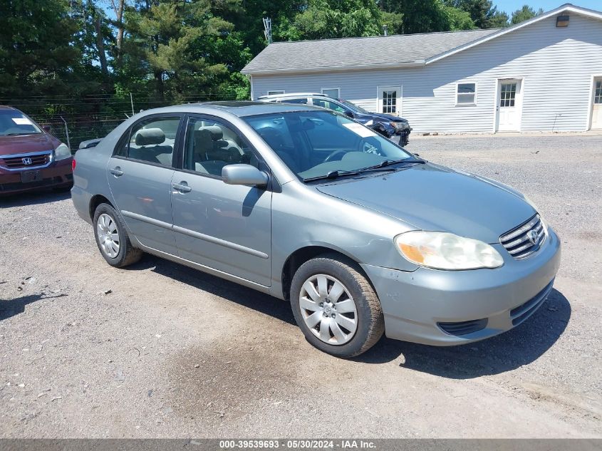 2003 Toyota Corolla Le VIN: 2T1BR38E23C122451 Lot: 39539693