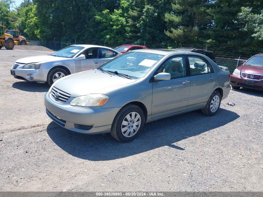 2003 Toyota Corolla Le VIN: 2T1BR38E23C122451 Lot: 39539693