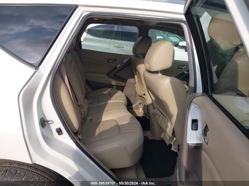 2011 Nissan Murano S/Sl/Le VIN: JN8AZ1MU5BW051625 Lot: 39539707