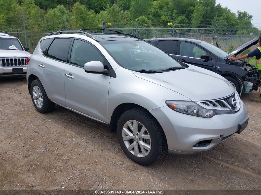 2012 Nissan Murano Sl VIN: JN8AZ1MWXCW212506 Lot: 39539749