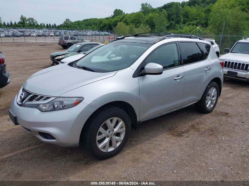 2012 Nissan Murano Sl VIN: JN8AZ1MWXCW212506 Lot: 39539749