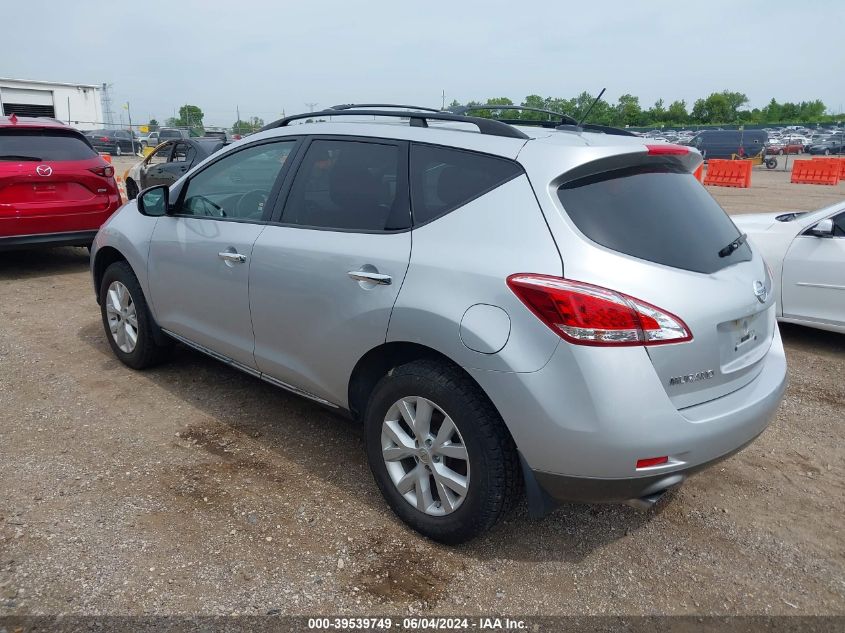 2012 Nissan Murano Sl VIN: JN8AZ1MWXCW212506 Lot: 39539749