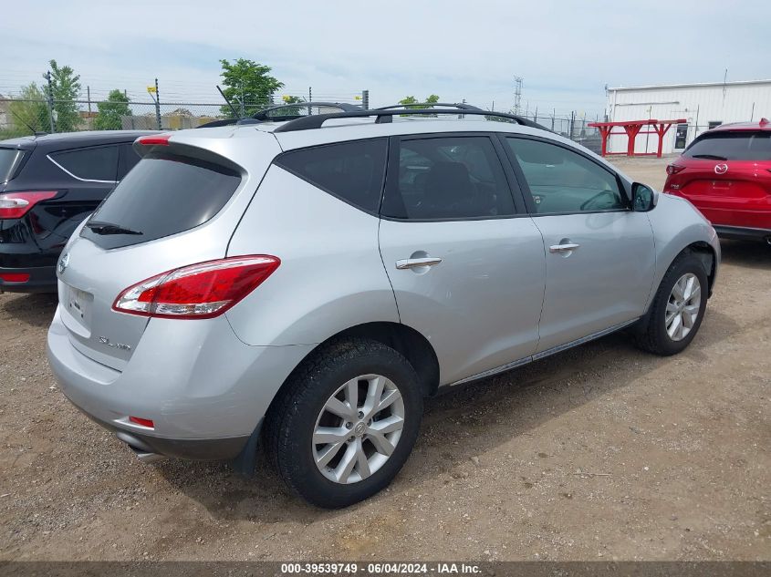 2012 Nissan Murano Sl VIN: JN8AZ1MWXCW212506 Lot: 39539749