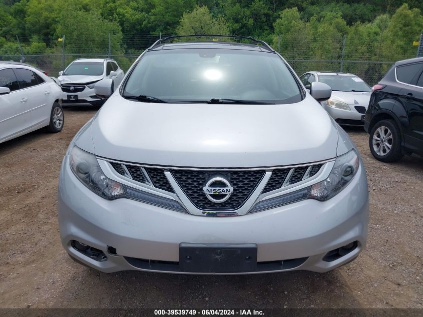 2012 Nissan Murano Sl VIN: JN8AZ1MWXCW212506 Lot: 39539749