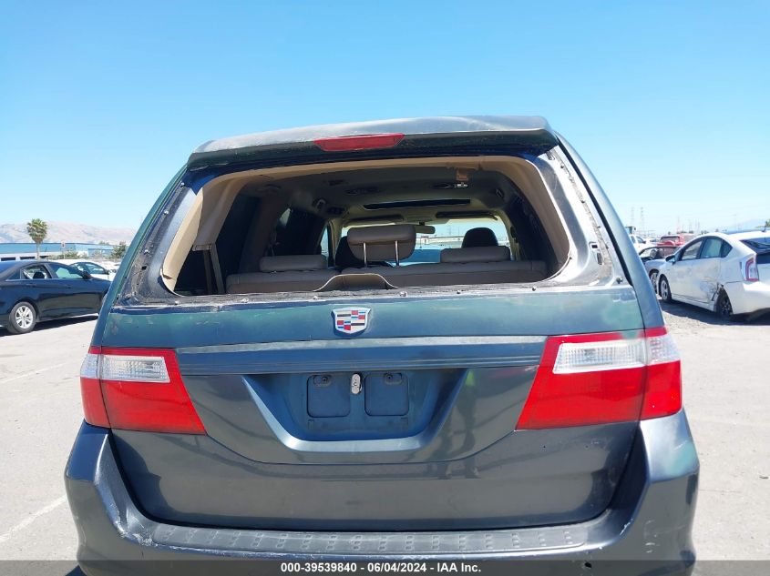 2005 Honda Odyssey Ex-L VIN: 5FNRL38625B001104 Lot: 39539840