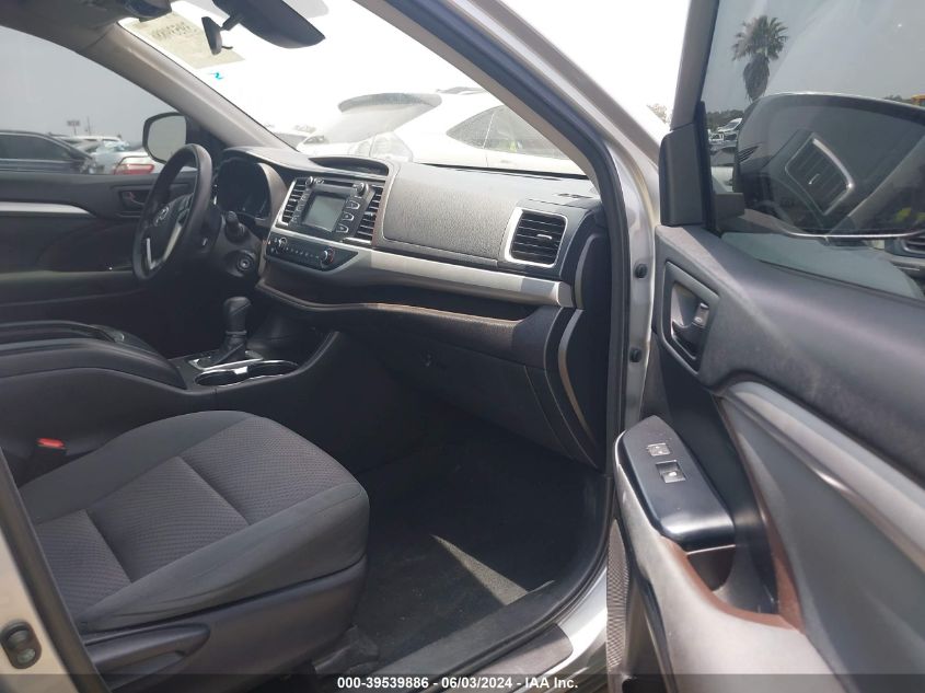 2018 TOYOTA HIGHLANDER VIN: 5TDZZRFHXJS242484