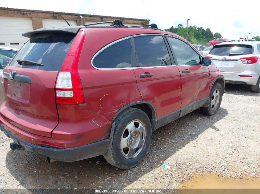 2010 Honda Cr-V Lx VIN: 5J6RE3H3XAL047278 Lot: 39539956