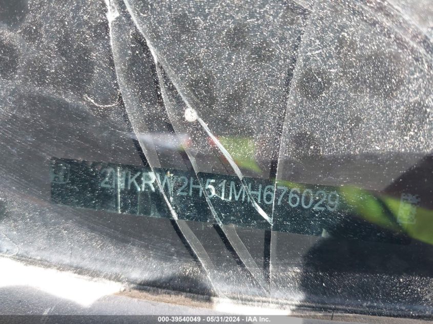 2021 Honda Cr-V Awd Ex VIN: 2HKRW2H51MH676029 Lot: 39540049