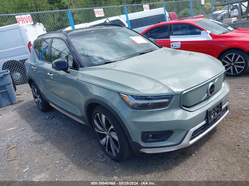 2022 Volvo Xc40 Recharge Pure Electric P8 Twin Ultimate VIN: YV4ED3UB5N2760649 Lot: 39540065