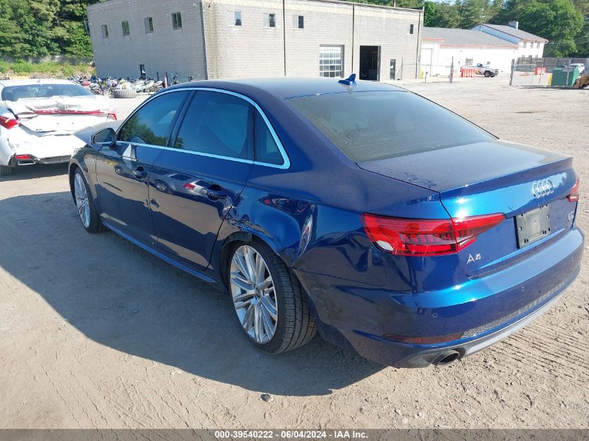 2017 Audi A4 2.0T Premium VIN: WAUENAF41HN039652 Lot: 39540222