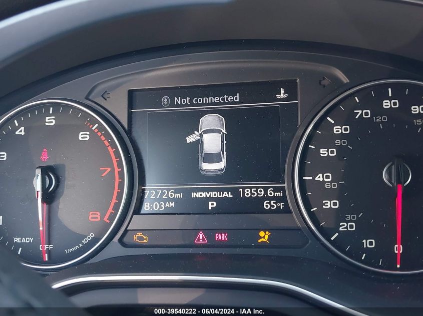 2017 Audi A4 2.0T Premium VIN: WAUENAF41HN039652 Lot: 39540222