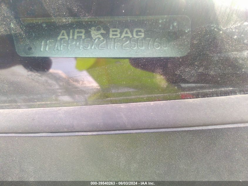 1998 Ford Mustang Gt VIN: 1FAFP45X2WF250760 Lot: 39540263