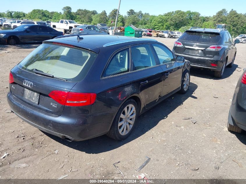 2012 Audi A4 2.0T Premium VIN: WAUSFAFL9CA039759 Lot: 39540284